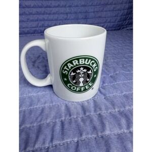 Starbucks Classic Green Siren Logo Coffee Mug 9oz White Ceramic Cup 2005